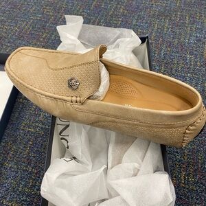 Men’s Tan Suede Slip-On Driving Loafers